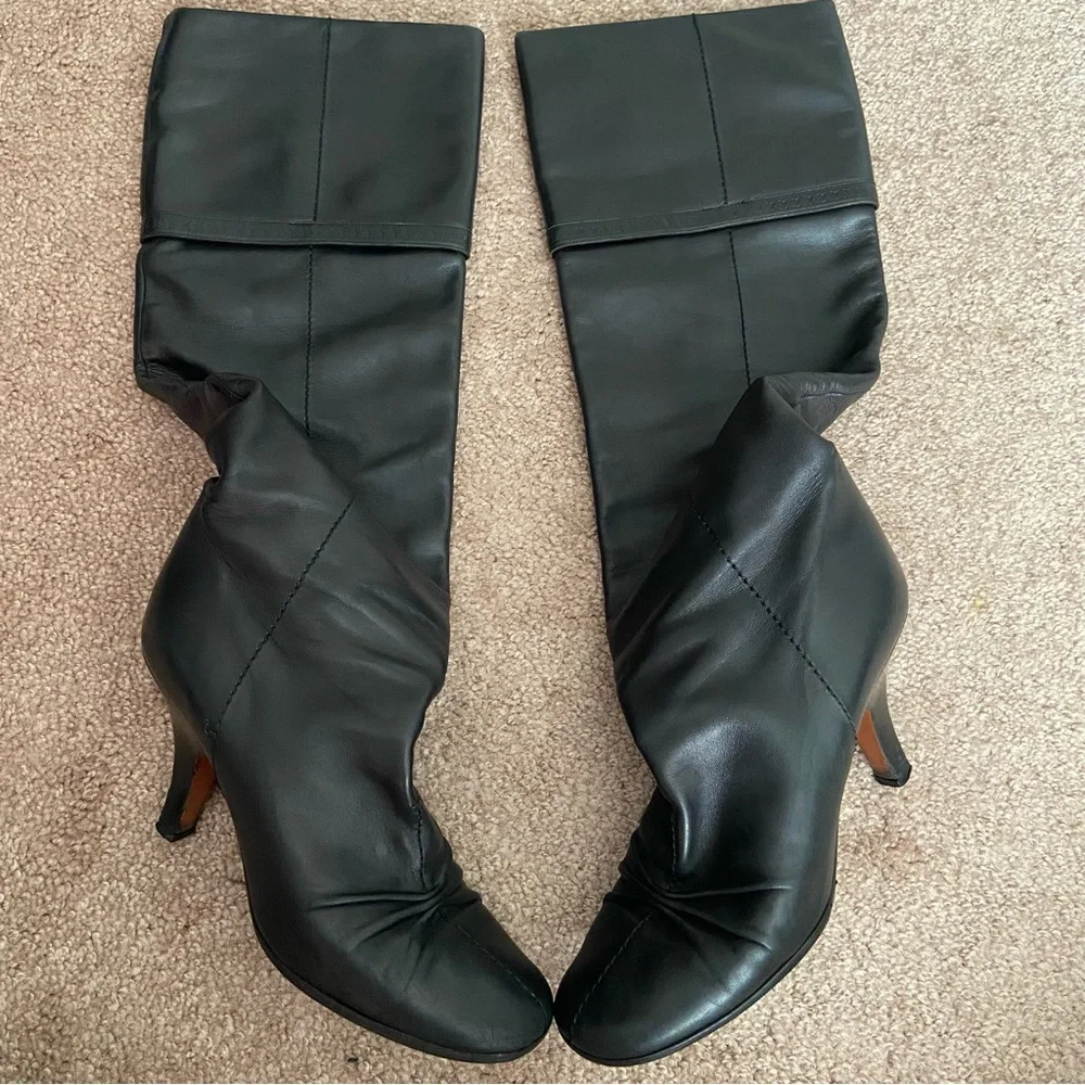 Louis Vuitton Leather Tall Stiletto Boots